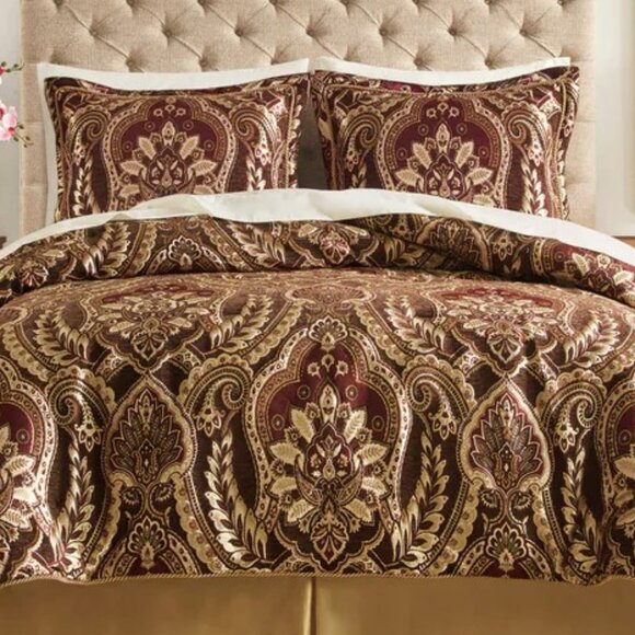 Croscill Classics Julius 6 Piece Burgundy Comforter Set - Picture 5 of 5